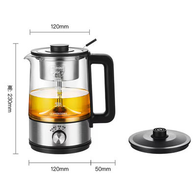 OUMETE Spray Steam Thermostatic Teapot Glass Kettle OMT-PC1020 The Perfect Combination of Health and Style