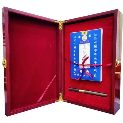 Dark Tea Fu Zhuan Brick Dried Tea Shaanxi Business Card for Friends' Gifts and Traditional Craft