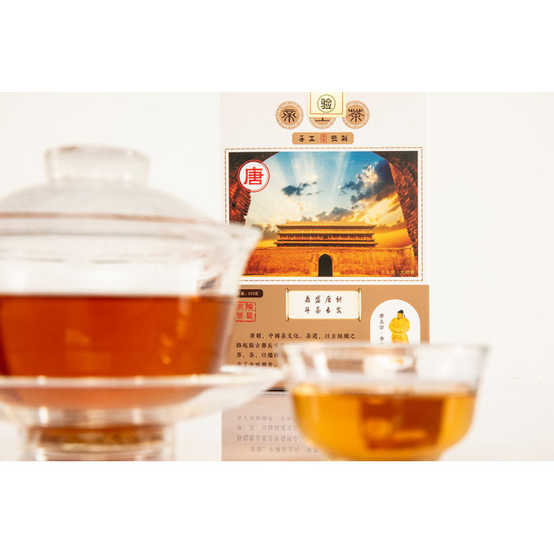 Compressed Dark Tea Brick from Shaanxi's Finest Fu Zhuan Tea with Dark Aging Flavor