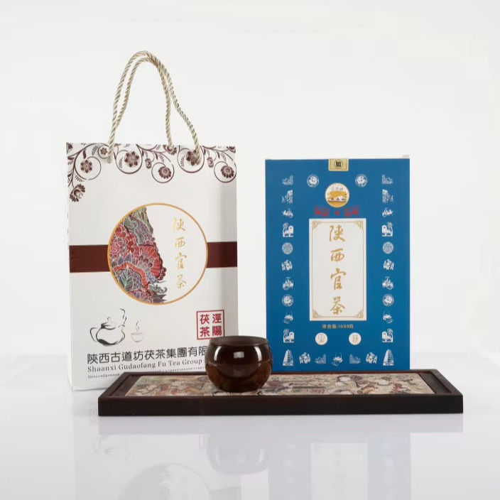 Experience the Rich Flavor of Shaanxi Dark Tea Compressed Brick Made from Fresh Tea Leaves
