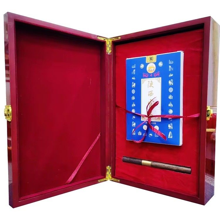 Dark Tea Fu Zhuan Brick Dried Tea Shaanxi Business Card for Friends' Gifts and Traditional Craft